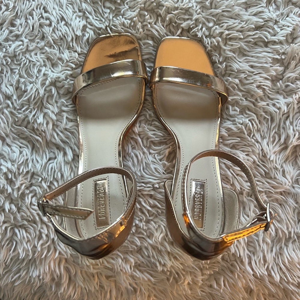 Forever 21 Rosegold 4” Heels - Picture 3 of 10